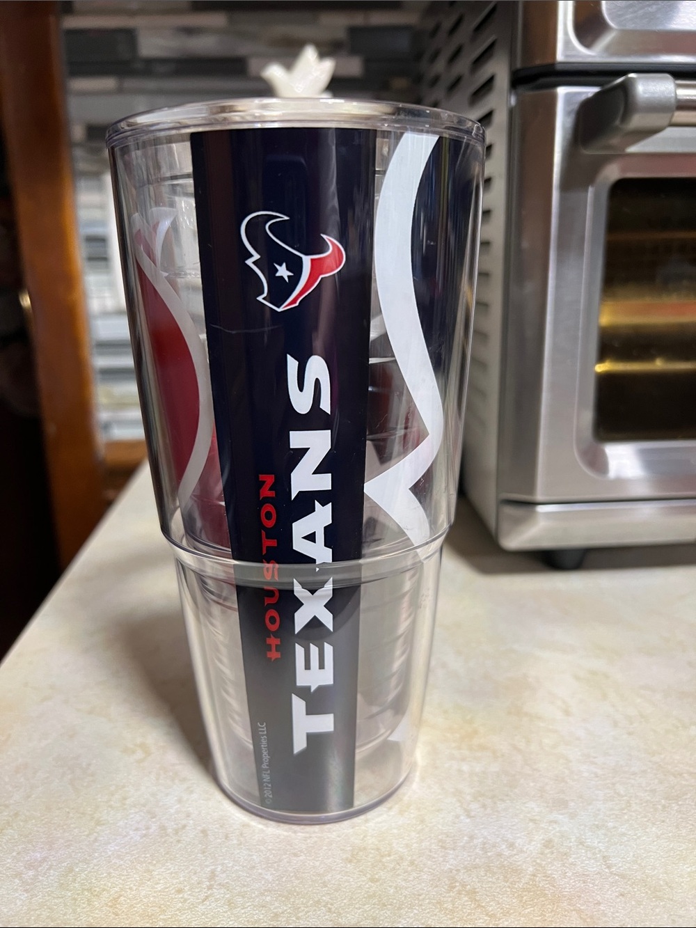 tervis Houston Texans Clear Travel Tumbler – Navy & Red